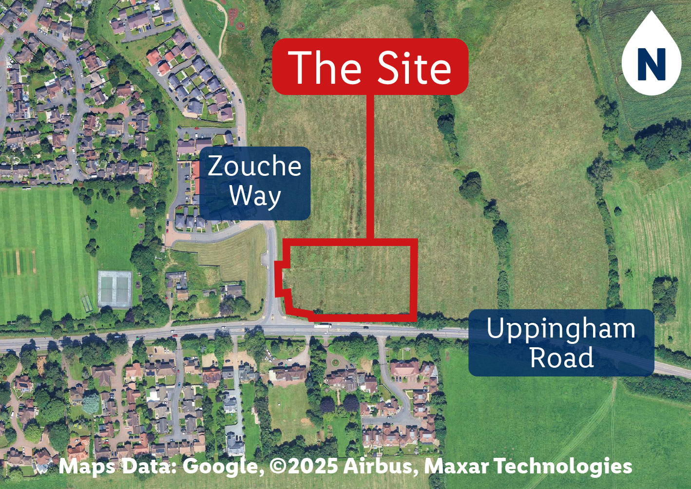 aerial view of the site